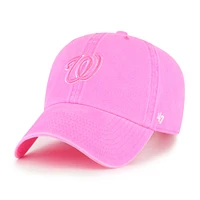 Casquette ajustable Bright Side Clean Up rose '47 pour femme des Nationals de Washington