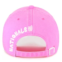 Casquette ajustable Bright Side Clean Up rose '47 pour femme des Nationals de Washington