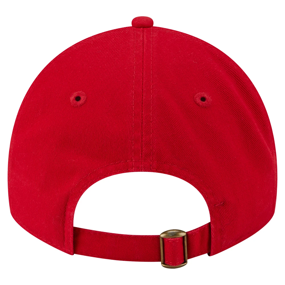 Women's New Era  Red Washington Nationals Preppy Team 9TWENTY Adjustable Hat