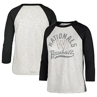 Women's '47 Gray Washington Nationals City Connect Retro Daze Ava Raglan 3/4-Sleeve T-Shirt