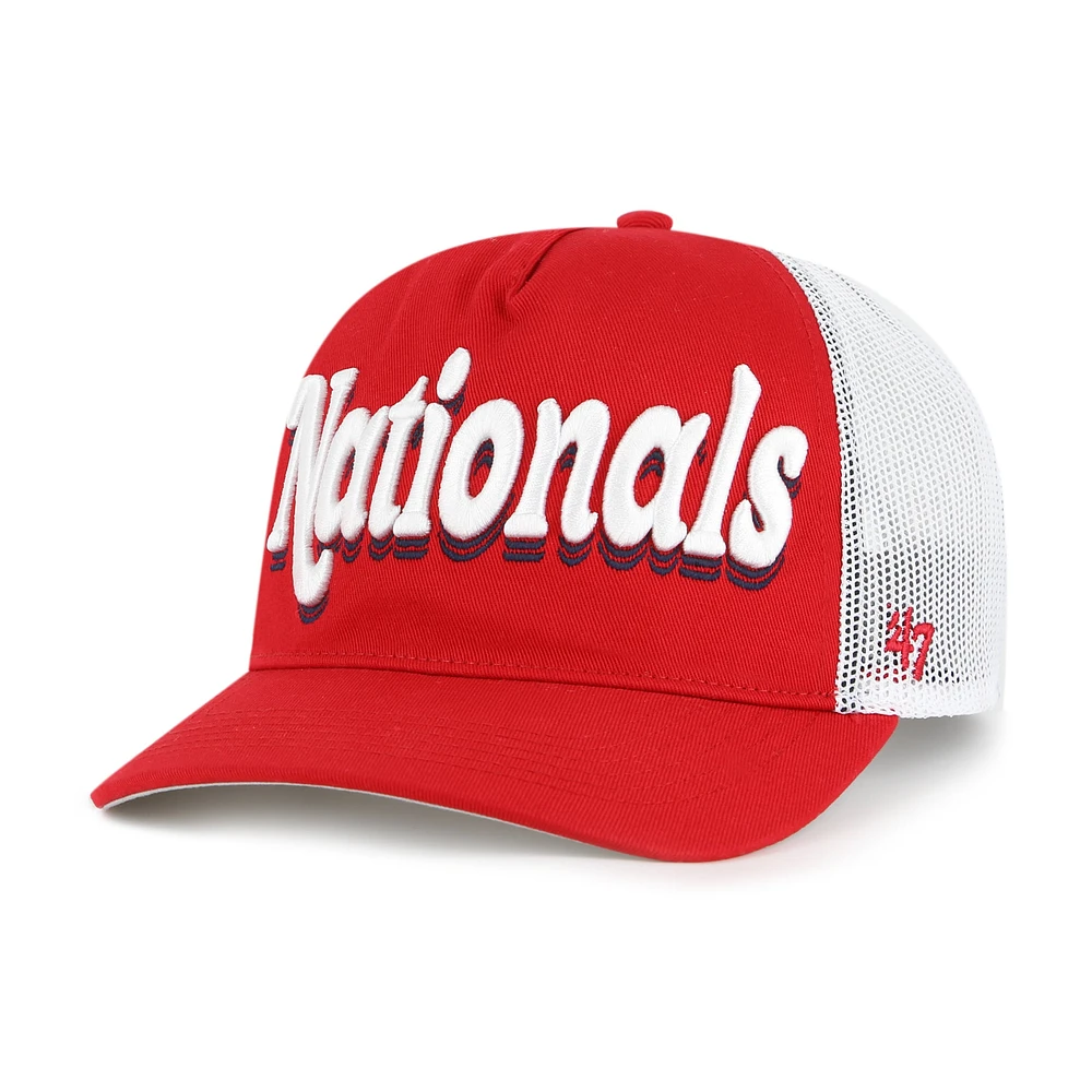 Casquette ajustable Biloxi Hitch 47 rouge pour femme des Nationals de Washington