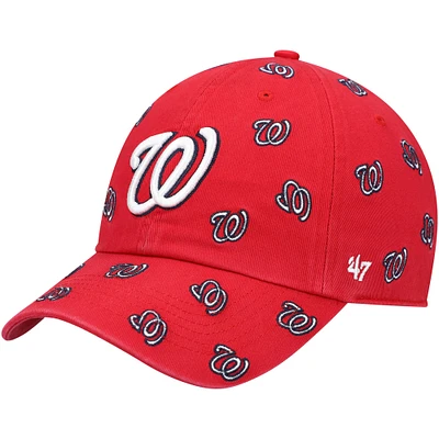Casquette réglable Confetti Clean Up des Nationals de Washington '47 rouge pour femme