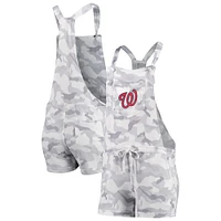 Women's Concepts Sport Gray Washington Nationals Camo Romper Overalls