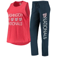 Women's Concepts Sport Navy/Red Washington Nationals Meter Muscle Tank Top & Pants Sleep Set