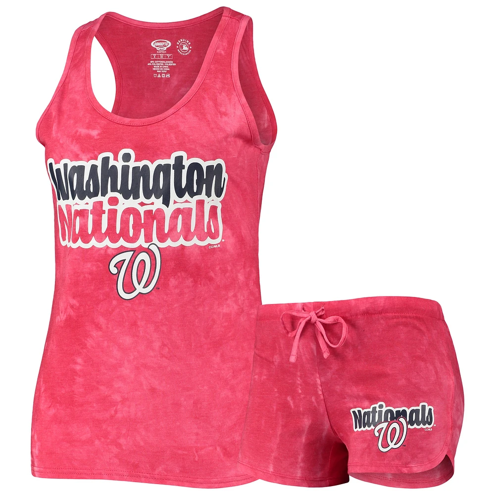 Women's Concepts Sport Red Washington Nationals Billboard Racerback Tank Top & Shorts Set