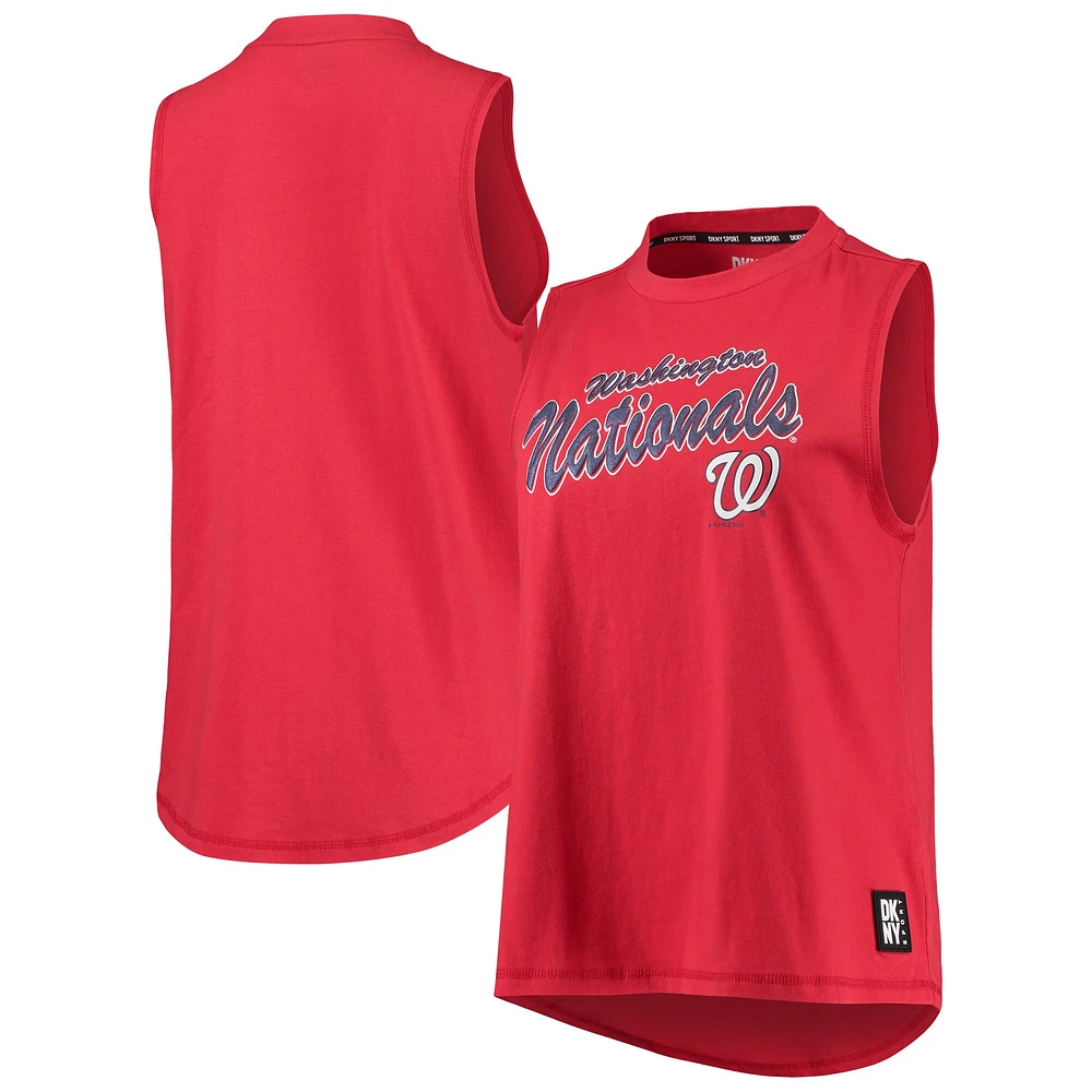 Débardeur Marcie des Nationals de Washington DKNY Sport rouge pour femme