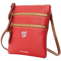 Women's Dooney & Bourke Washington Nationals Pebble Triple-Zip Core Crossbody Purse