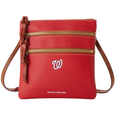 Women's Dooney & Bourke Washington Nationals Pebble Triple-Zip Core Crossbody Purse