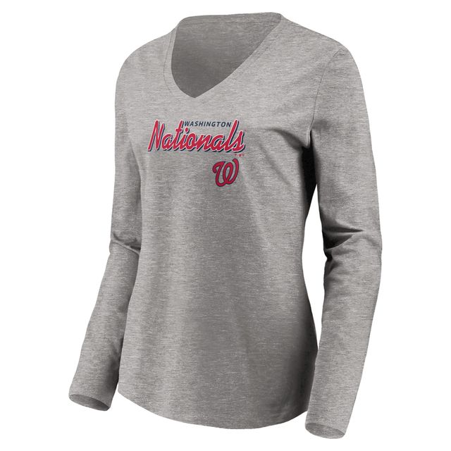 Fanatics Branded Women's Fanatics Branded Red/Heathered Gray Washington  Nationals Team V-Neck T-Shirt Combo Set