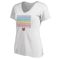 Fanatics Branded Women's Fanatics Branded White Washington Nationals Team  City Pride - V-Neck T-Shirt