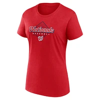 Pack combiné de t-shirts Fanatics pour femmes bleu marine/rouge des Nationals Washington