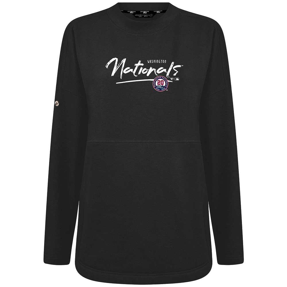 Sweat-shirt à capuche noir Accolade Beaudry Express pour femme des Nationals de Washington Levelwear