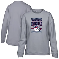 Sweat-shirt inaugural Fiona des Washington Nationals pour femme de Levelwear, gris