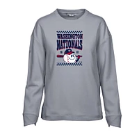 Sweat-shirt inaugural Fiona des Washington Nationals pour femme de Levelwear, gris