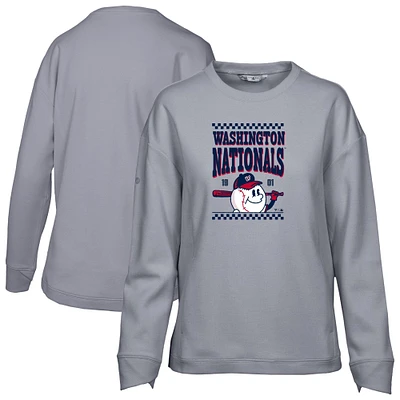 Sweat-shirt inaugural Fiona des Washington Nationals pour femme de Levelwear, gris