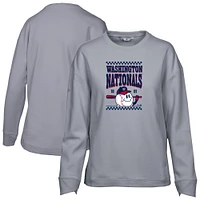 Sweat-shirt inaugural Fiona des Washington Nationals pour femme de Levelwear, gris