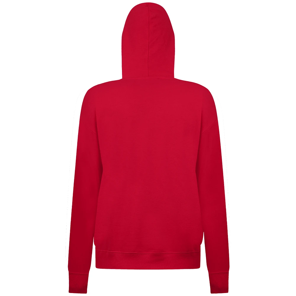 Women's Levelwear Red Washington Nationals Accolade Adorn Monument Pullover Hoodie