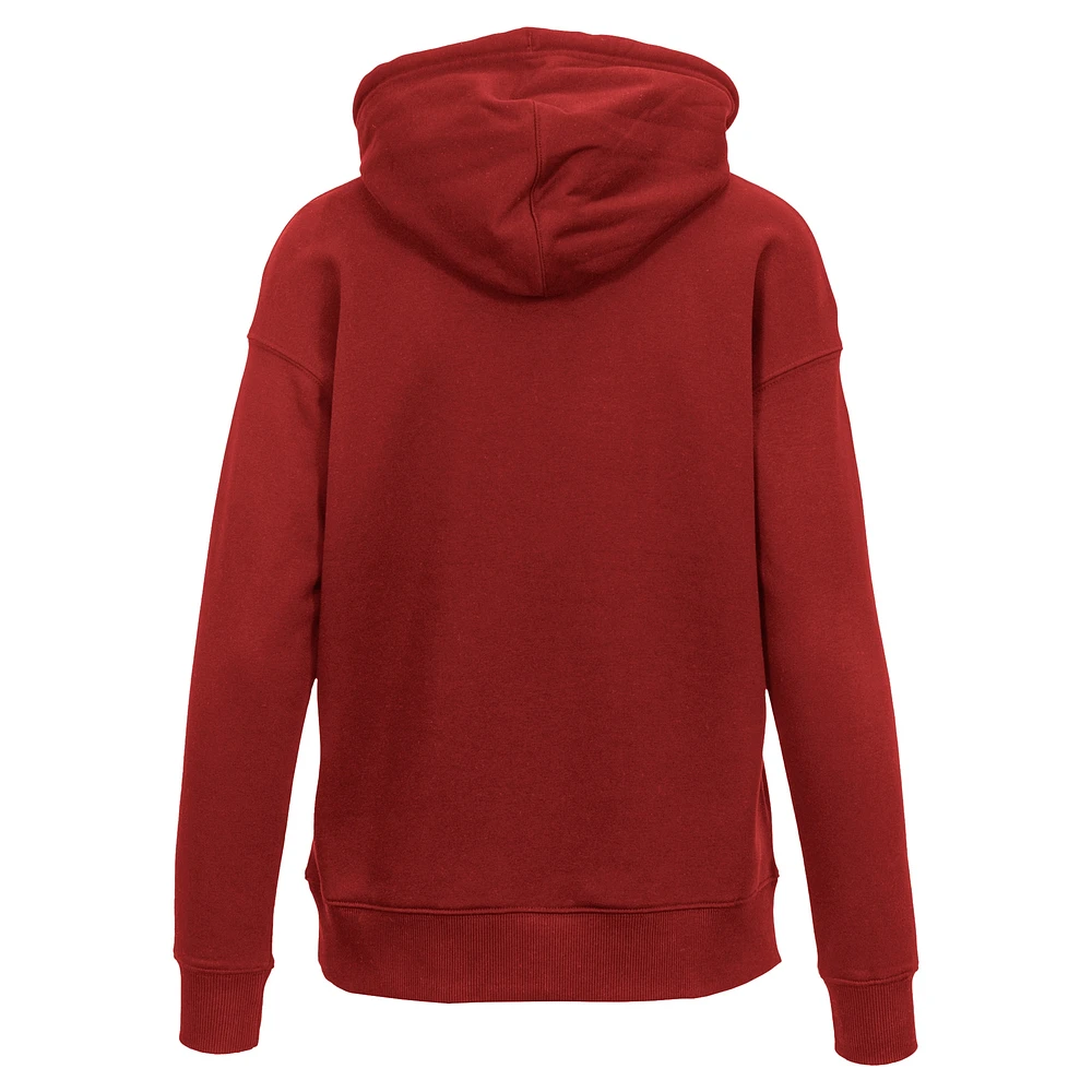 Women's Levelwear  Red Washington Nationals Adorn Retro Team 2.0 Pullover Hoodie