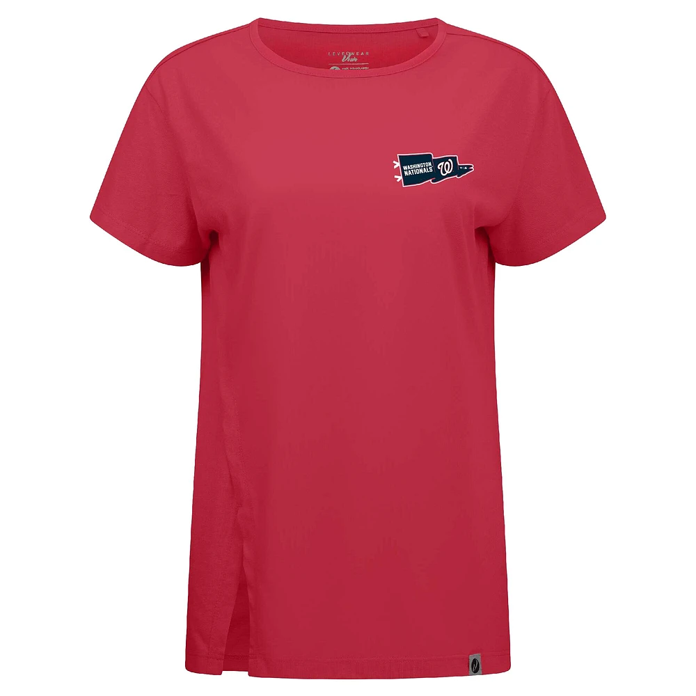 T-shirt rouge pour femme Levelwear Washington Nationals Influx Rafters