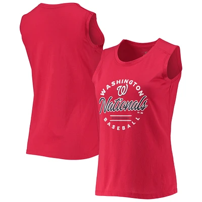 Débardeur rouge Levelwear Washington Nationals Macy pour femme