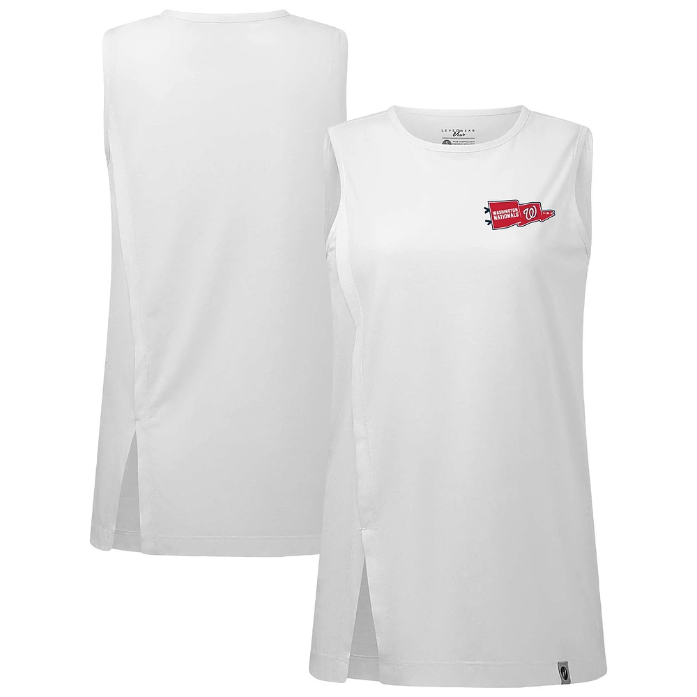 Women's Levelwear  White Washington Nationals Influx Rafters Tank Top