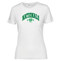 T-shirt à carreaux Maddox pour la Saint-Patrick des Nationals de Washington femme, blanc, Levelwear