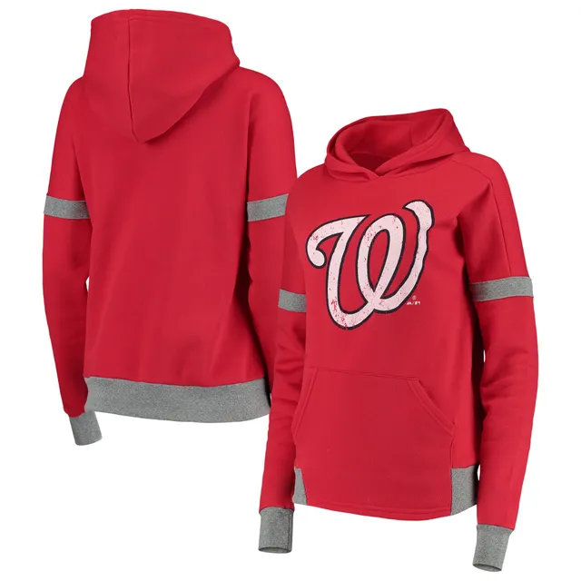 Lids Washington Nationals Majestic Threads Women's Tri-Blend 3/4