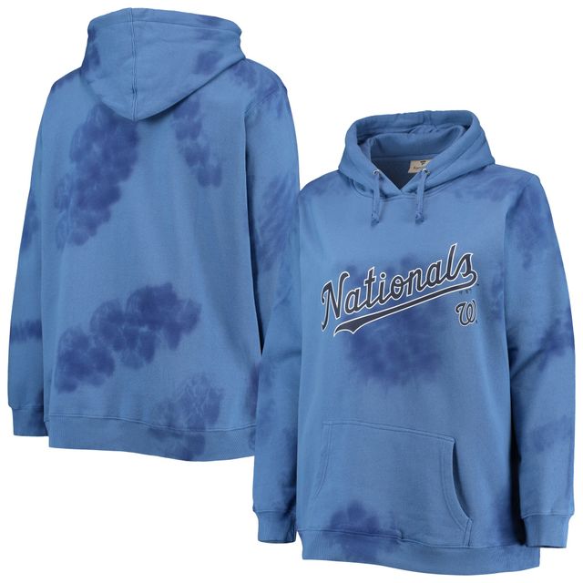 Sweat à capuche Cloud taille plus pour femmes, bleu marine, Washington Nationals