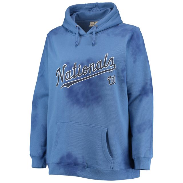 Sweat à capuche Cloud taille plus pour femmes, bleu marine, Washington Nationals