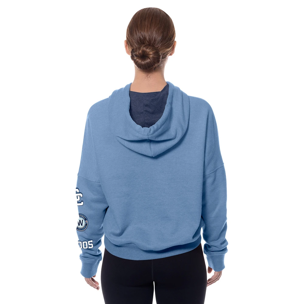 Sweat à capuche bleu New Era pour femme Washington Nationals 2025 City Connect