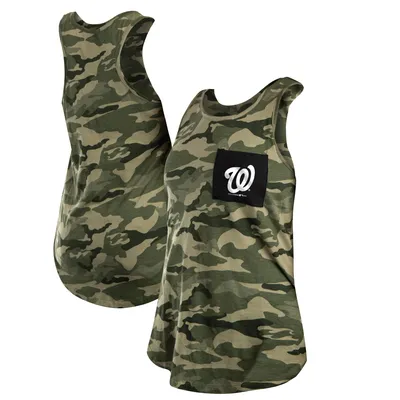 Women's New Era Green Los Angeles Dodgers 2022 MLB Armed Forces Day Camo Racerback Tank Top Size: Small