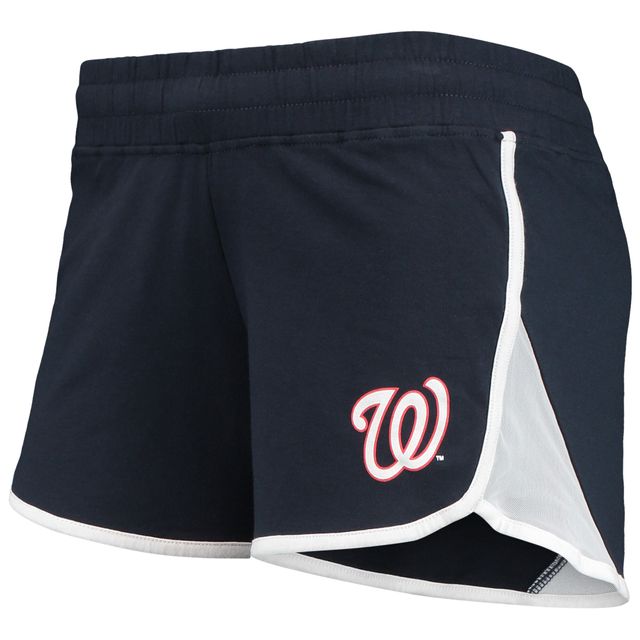 Short en molleton stretch pour femme des Washington Nationals bleu marine New Era