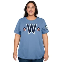 T-shirt New Era bleu poudre pour femme, City Connect, grande taille, Washington Nationals 2025