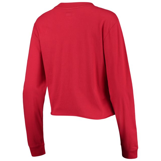 NWE WANATS RED FEMME BABY JERSEY CROPPED LS TEE TEELADL-S