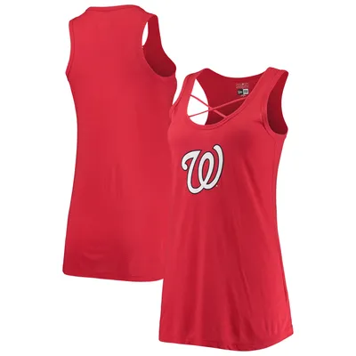 Washington Nationals New Era Women's Front Strap Tank Top - Red