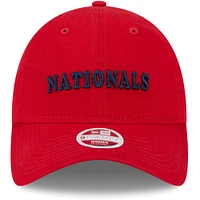 Casquette ajustable 9TWENTY des Washington Nationals Shoutout New Era pour femme, rouge