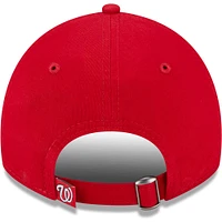 Casquette ajustable 9TWENTY des Washington Nationals Shoutout New Era pour femme, rouge