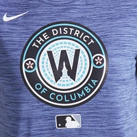 Women's Nike  Blue Washington Nationals 2025 City Connect Authentic Collection Velocity Performance T-Shirt