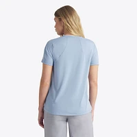 Women's Nike Blue Washington Nationals 2025 City Connect Flowy Fashion Tri-Blend Performance T-Shirt