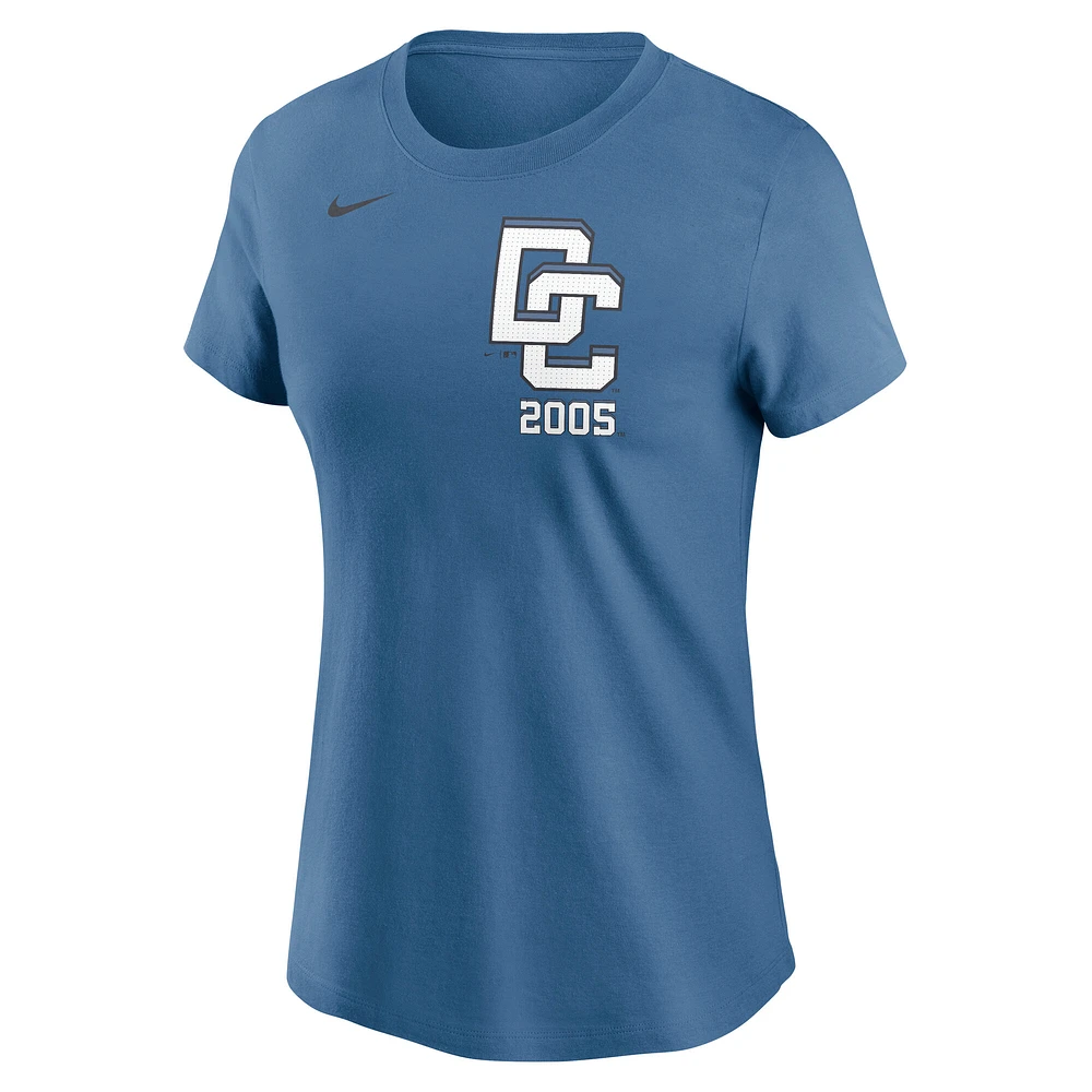 Women's Nike Blue Washington Nationals 2025 City Connect Wordmark T-Shirt