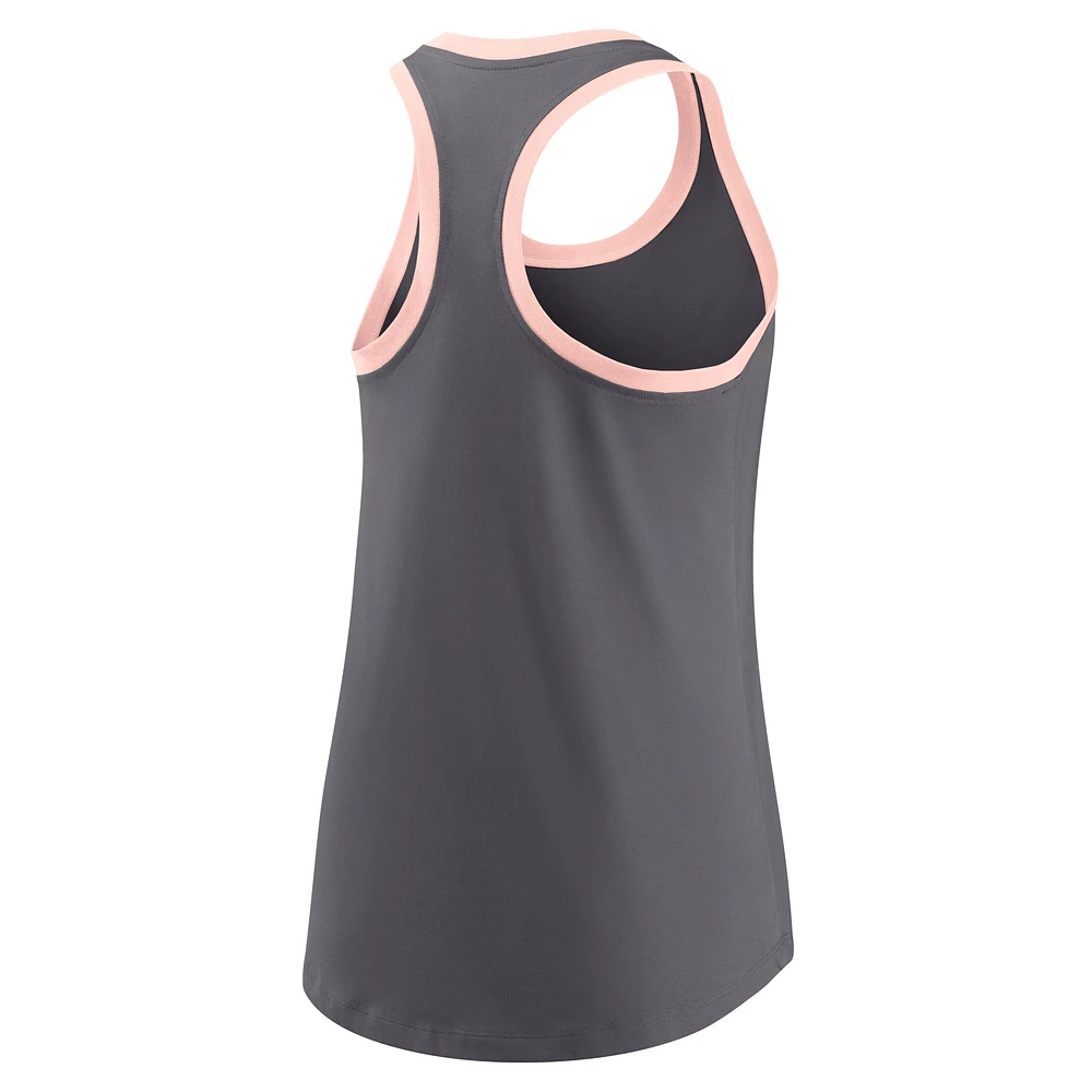 Débardeur tri-mélange Nike Charcoal Washington Nationals City Connect pour femmes