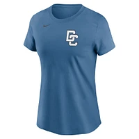 Women's Nike CJ Abrams Blue Washington Nationals 2025 City Connect Fuse Name & Number T-Shirt