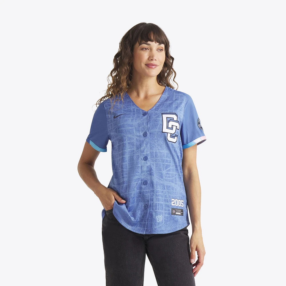 Women's Nike CJ Abrams Blue Washington Nationals 2025 City Connect Limited Jersey