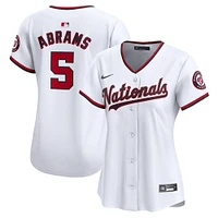 Maillot de joueur Nike CJ Abrams blanc Washington Nationals Home Limited pour femme