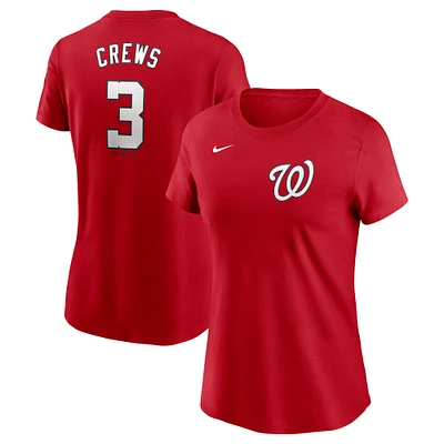 T-shirt Nike Dylan Crews pour femme avec nom et numéro Fuse des Washington Nationals rouge