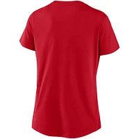 Women's Nike  Red Washington Nationals Local Team Tri-Blend V-Neck T-Shirt