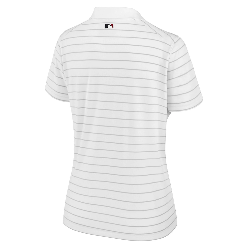 Polo Nike blanc pour femme de la collection Authentic Victory Performance des Washington Nationals