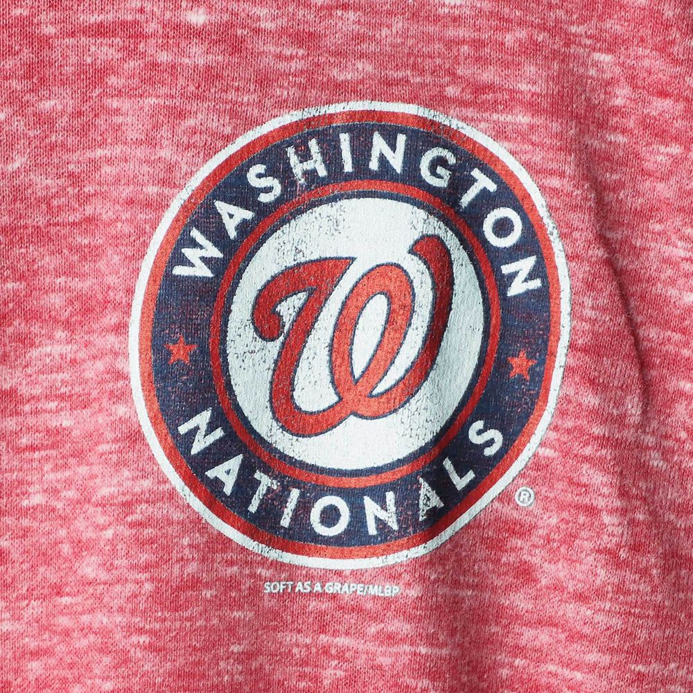 Soft As A Grape Women's Red Washington Nationals Front and Back