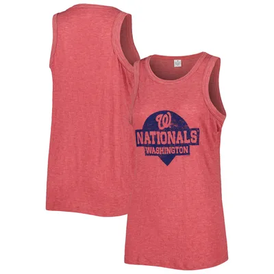 Washington Nationals Soft as a Grape Women's Tri-Blend Tank Top - Red