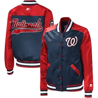 Veste Starter Navy Washington Nationals The Legend Full-Snap pour femme